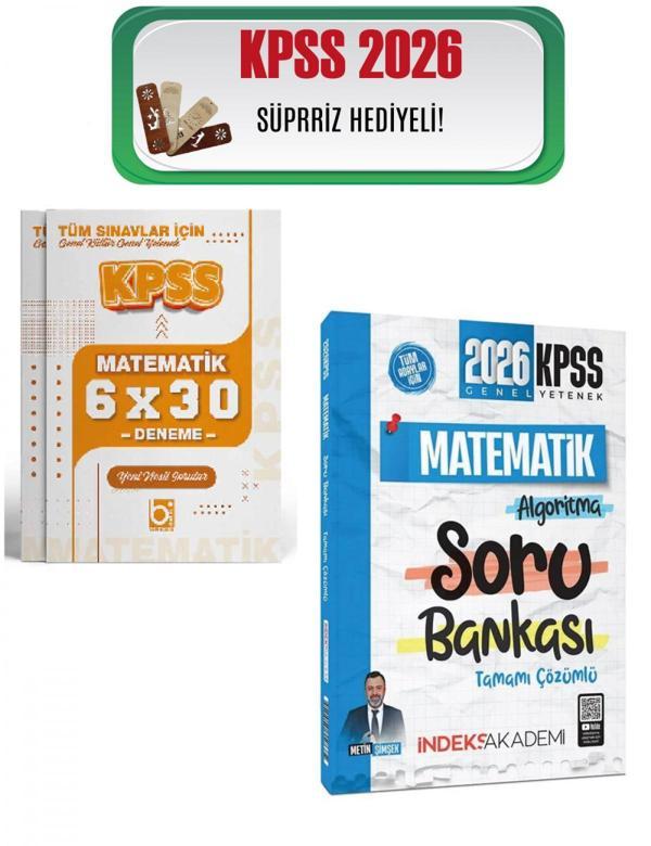 İndeks 2026 KPSS Matematik Algoritma Çözümlü Soru Bankası ve Deneme Seti Metin Şimşek Bigelio ve İnd - İndeks Akademi Yayıncılık - Image 1