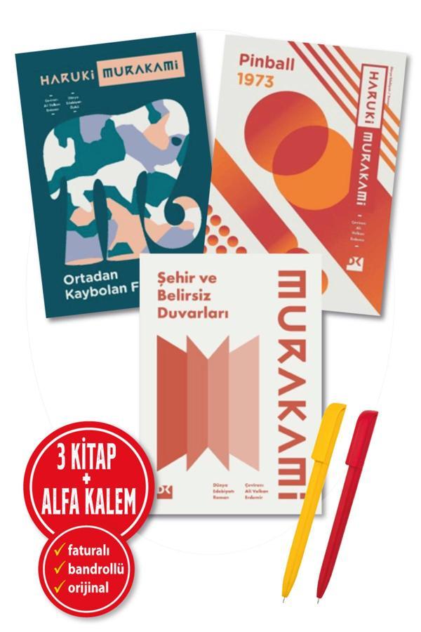 Alfa Kalem + Haruki Murakami 3 Kitap Şehir Ve Belirsiz Duvarları + Ortadan Kaybolan Fil + Pinball 1973 - Doğan Kitap - Image 1