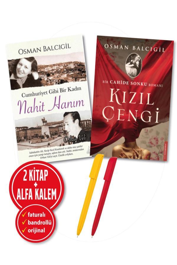 Alfa Kalem + Osman Balcıgil 2 Kitap (Cumhuriyet Gibi Bir Kadın Nahit Hanım + Kızıl Çengi)-Destek - Destek Yayınları - Image 1