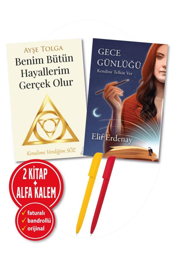 Alfa Kalem + Ayşe Tolga(Benim Bütün Hayallerim Gerçek Olur) + Elif Erdenay(Gece Günlüğü)-Yeni 2 Kitap - Destek Yayınları - Image 1
