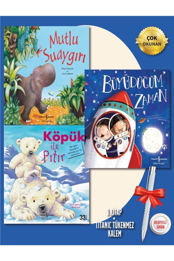 Mutlu Suaygırı - Büyüdüğüm Zaman - Köpük Ile Pıtır - Melanie Joyce - Iş Bankası - 3'Lü Set + Kalem - İş Bankası Kültür Yayınları - Image 1