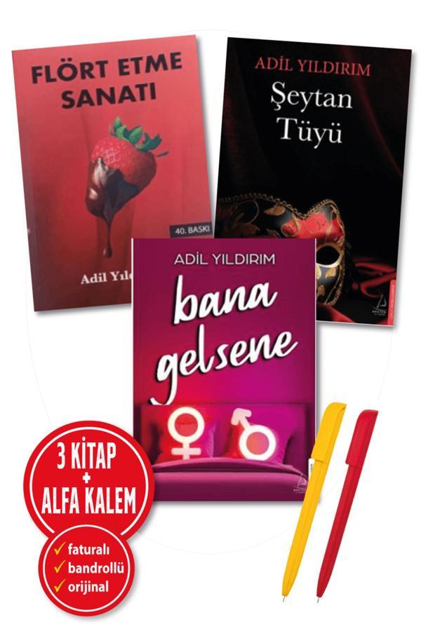 Alfa Kalem + Adil Yıldırım 3 Kitap-Yeni (Bana Gelsene + Flört Etme Sanatı + Şeytan Tüyü)-Destek Kitap - Destek Yayınları - Image 1