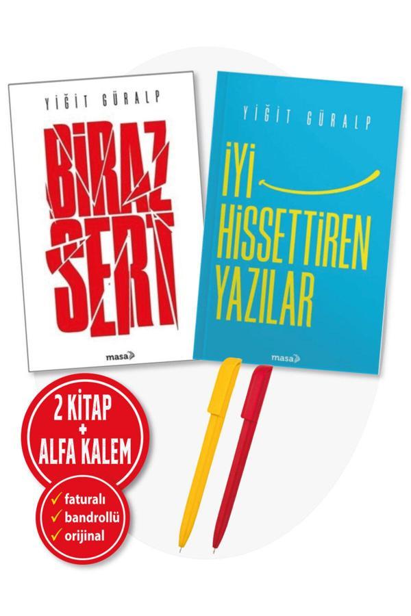 Alfa Kalem + Biraz Sert + İyi Hissettiren Yazılar Yiğit Güralp Masa Kitap 2 Kitap Set - Masa Kitap - Image 1