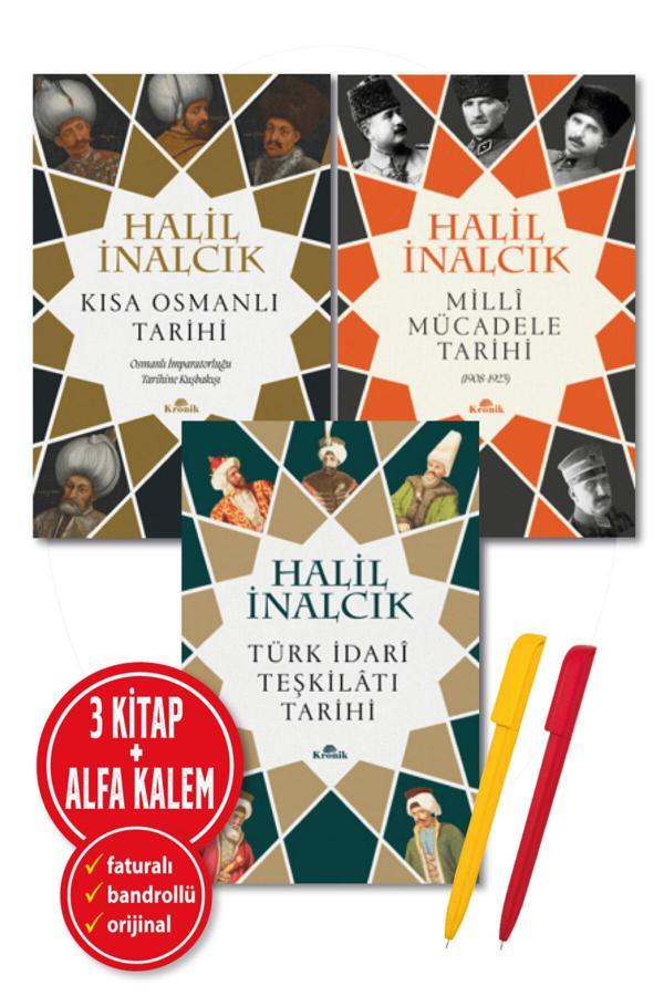 Türk Idari Teşkilatı Tarihi/Osmanlı Tarihi/Milli Mücadele Tarihi-Halil İnalcık + Alfa Kalem + 3 Kitap - Kronik Kitap - Image 1