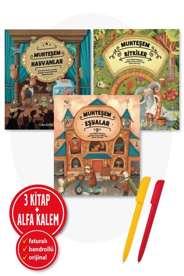 Alfa Kalem + Muhteşem Hayvanlar + Bitkiler + Eşyalar Stepanka Sekaninova 3 Kitaplık Set - İnkılap - İnkılap Kitabevi Yayınevi - Image 1