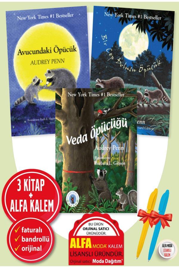 Audrey Penn 3 Kitap Set - Veda Öpücüğü + Bir Cep Dolusu Öpücük + Avucundaki Öpücük - Butik Yayınları - Butik Yayınları - Image 1