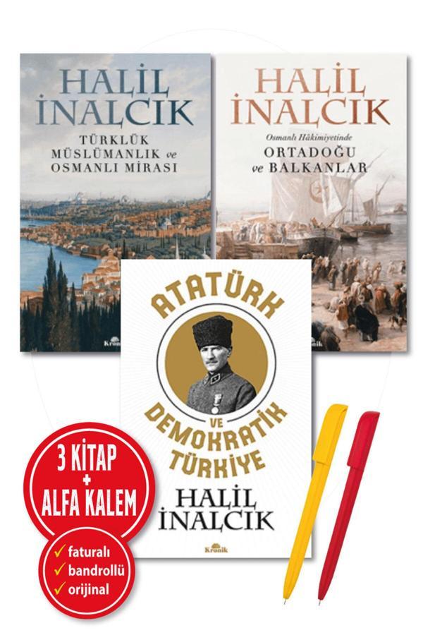 Halil İnalcık 3 Kitap Türk,Müslüman Osmanlı Mirası + Ortadoğu Balkanlar + Atatürk Ve Demokratik Türkiye - Kronik Kitap - Image 1