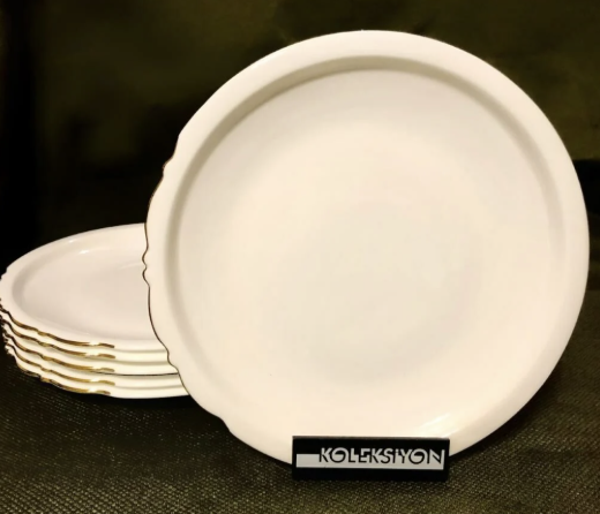 Koleksiyon Eseri İstanbul Gold 6Lı Tatlı Tabağı (22cm) - Image 1