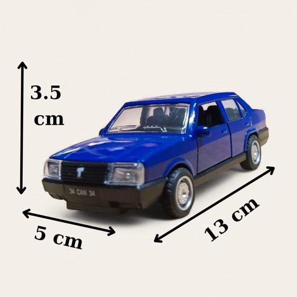 Nostaljik Metal Çek Bırak Mavi Tofaş Şahin Araba Kapılar Açılır - Image 1