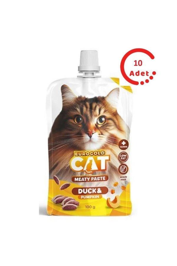 Eurogold Kedi Et Ezme Ödülü Ördek-Balkabağı 100 Gr X 10 Adet - Image 1