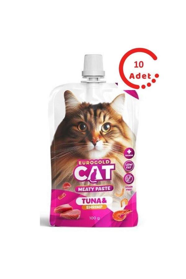 Eurogold Kedi Et Ezme Ödülü Ton Balığı-Karides 100 Gr X 10 Adet - Image 1