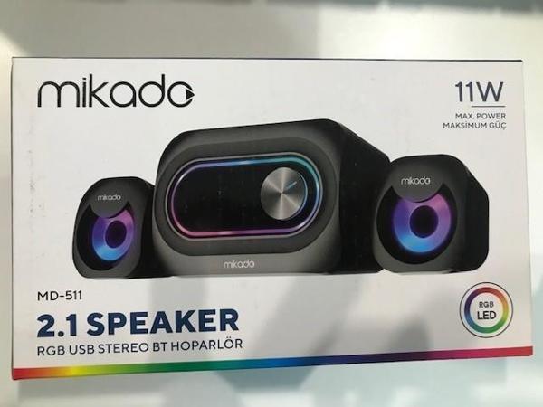 Mikado Md-511 5w+3wx2 Usb Rgb Ledli 2+1 Gaming Speaker (11 W) - Image 1