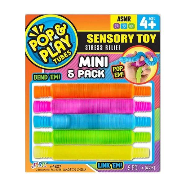 04807 -SUN-JRU-POP PLAY TUBES DUYUSAL STRES OYUNCAĞI MİNİ 5Lİ Kız Erkek Çocuk Oyuncak Eğitici Oyunca - Image 1