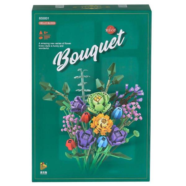 P655001 Panlos Çiçek Buketi 999 Parça Blok Seti -Vagon life Kız Erkek Çocuk Oyuncak Eğitici Oyuncakl - Image 1