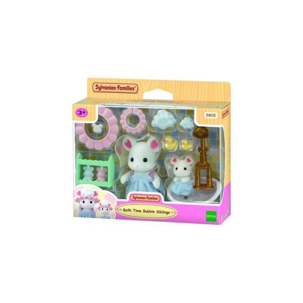 5805 Sylvanian Families Kardeşler Banyo Zamanı Seti +3 yaş Kız Erkek Çocuk Oyuncak Eğitici Oyuncakla - Image 1