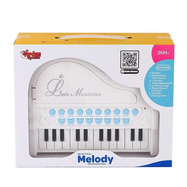 BAO-1505A Mikrofonlu Mini Piano 24 Tuş MP3 Çalar Kız Erkek Çocuk Oyuncak Eğitici Oyuncaklar - Image 1