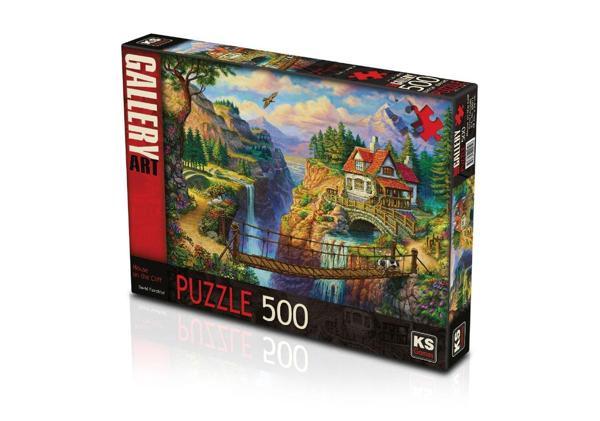 KS Puzzle 500 Parça House On The Cliff Kız Erkek Çocuk Oyuncak Eğitici Oyuncaklar - Image 1