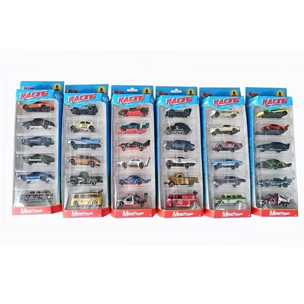 ZQ11316-Vardem Kartela 1:64 Metal 6 Parça Araba Seti Kız Erkek Çocuk Oyuncak Eğitici Oyuncaklar - Image 1