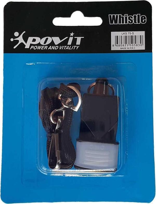 Povit Black Hakem Düdüğü İpli Siyah Renkli Düdük BLK102 - Image 1
