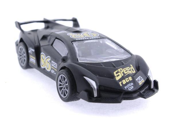 Die Cast Çek Bırak Metal Siyah Yarış Arabası 86 Kız Erkek Çocuk Oyuncak Eğitici Oyuncaklar - Image 1