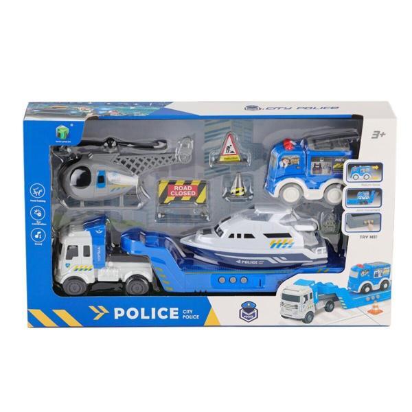 2630-3 Kutulu 4 araçlı Taşıyıcı Tır Set Kız Erkek Çocuk Oyuncak Eğitici Oyuncaklar - Image 1