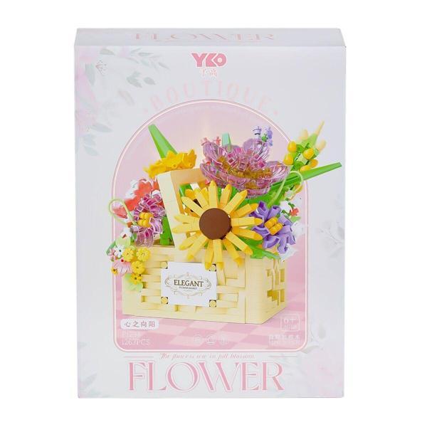 P1294 Panlos Çiçek Buketi 1263 Parça Blok Seti -Vagon life Kız Erkek Çocuk Oyuncak Eğitici Oyuncakla - Image 1