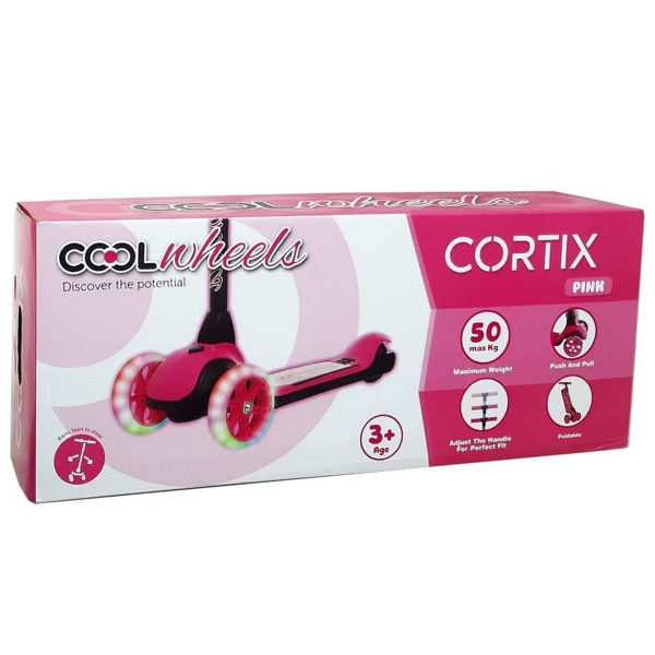 Cool Wheels Cortix Scooter Pembe Kız Erkek Çocuk Oyuncak Eğitici Oyuncaklar - Image 1