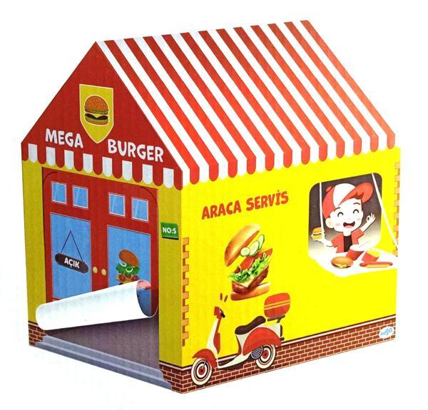 Mega Burger Oyun Çadırı Kız Erkek Çocuk Oyuncak Eğitici Oyuncaklar - Image 1