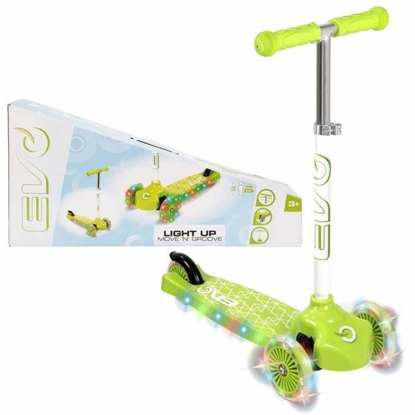 EVO SCOOTER 3TKR IŞIKLI MAX 50KG YEŞİL Kız Erkek Çocuk Oyuncak Eğitici Oyuncaklar - Image 1