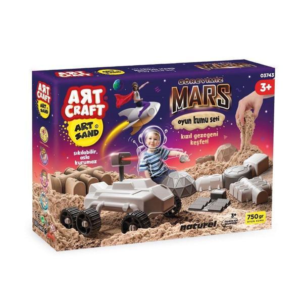03743 Art Craft Görevimiz Mars Kinetik Kum Oyun Seti 750 gr. Kız Erkek Çocuk Oyuncak Eğitici Oyuncak - Image 1