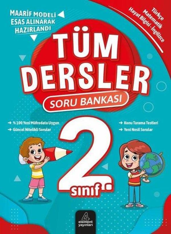 2. Sınıf  Tüm Dersler Soru Bankası - 4 Element Yayınları - Image 1