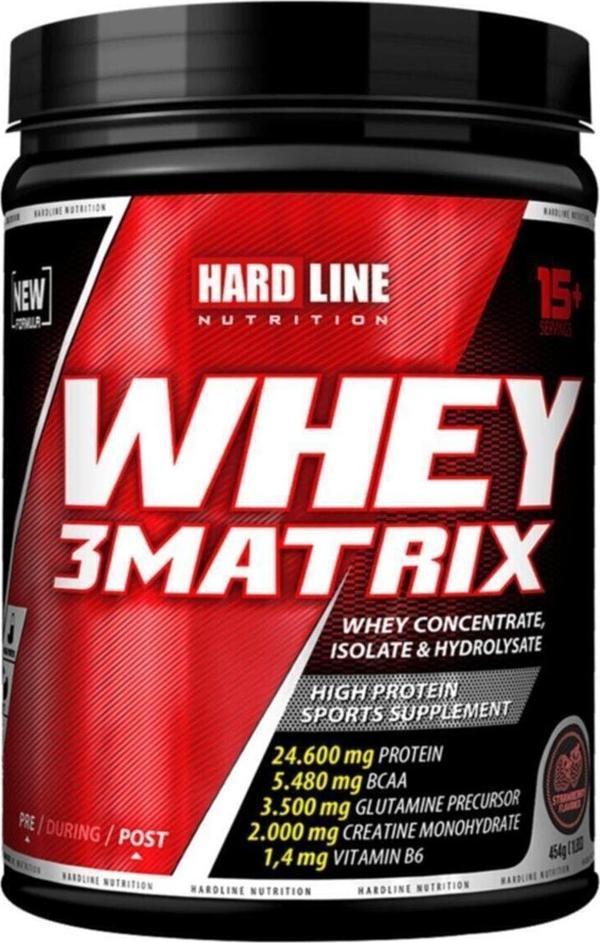 Hardline Whey 3 Matrix 454 gr Protein Tozu - Çilek Aromalı - Image 1