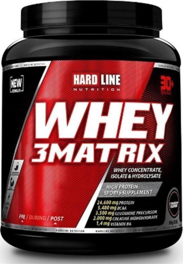 Hardline Whey 3matrix 908 gr -çilek Aromalı - Image 1