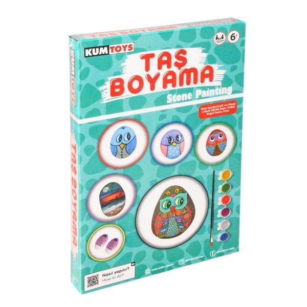 5307 Kumtoys Taş Boyama - Stone Painting / +6 yaş Kız Erkek Çocuk Oyuncak Eğitici Oyuncaklar - Image 1