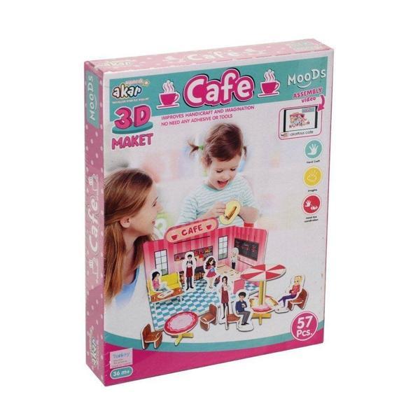 Cafe Maket 3 Boyutlu Puzzle Kız Erkek Çocuk Oyuncak Eğitici Oyuncaklar - Image 1