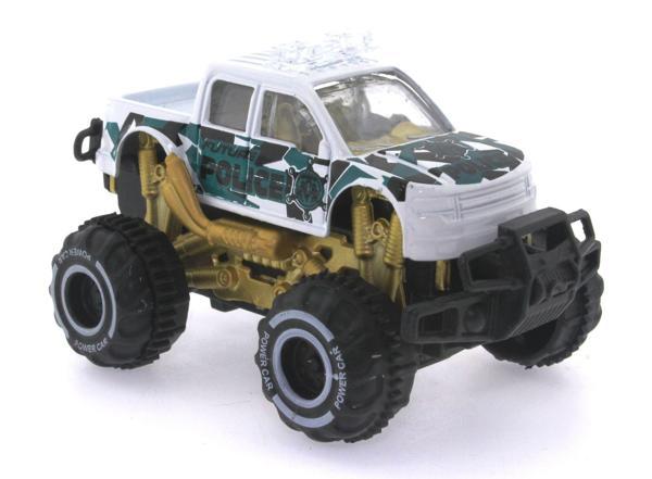 Çek Bırak Mini Off Road Beyaz Polis Aracı Kız Erkek Çocuk Oyuncak Eğitici Oyuncaklar - Image 1