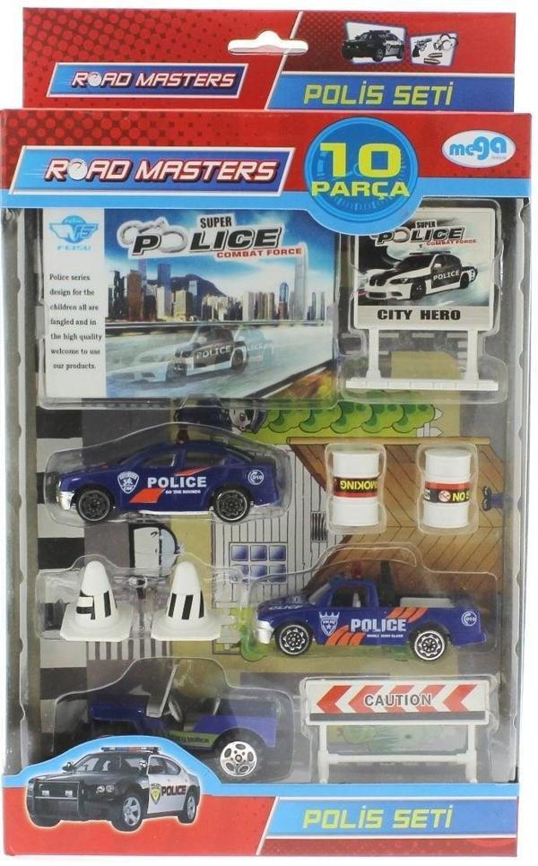 Die cast Polis Seti 10 Parça Kız Erkek Çocuk Oyuncak Eğitici Oyuncaklar - Image 1