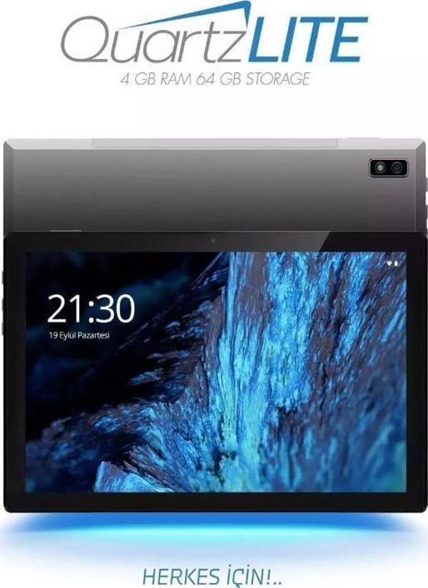 Vorcom 10.1 Inc 4 GB Ram 64 GB Hafıza 1280*800 Ips Ekran 8 Çekirdek Işlemcili Quartzlite Gri Tablet - Image 1