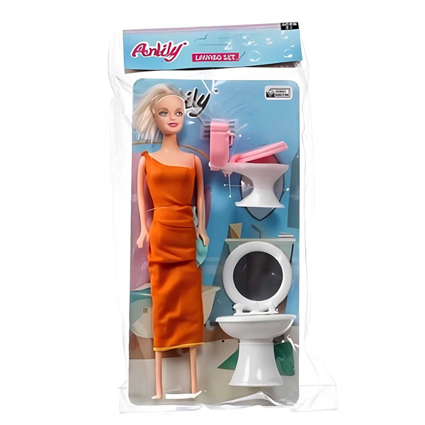 Oydaş Anlily Poşette Klozetli Bebek 2445 Kız Erkek Çocuk Oyuncak Eğitici Oyuncaklar - Image 1