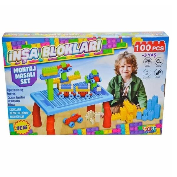 Montaj Masalı İnşa Blokları Seti 100 Parça Kız Erkek Çocuk Oyuncak Eğitici Oyuncaklar - Image 1