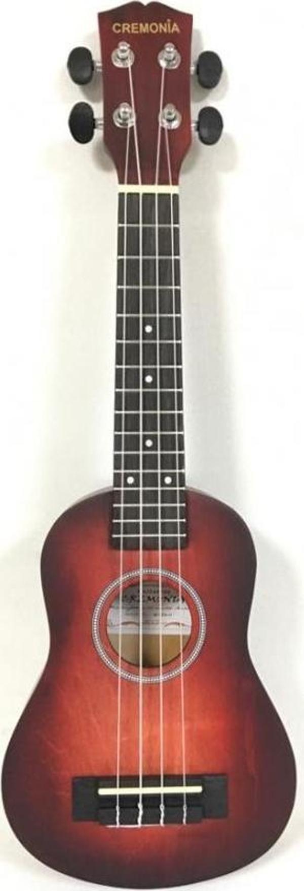 CREMONİA AU-H01A-21RD SOPRANO UKULELE MAT KIRMIZI - Image 1