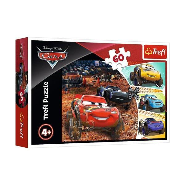 PUZZLE-17327 Disney Cars 3 60 Parça Puzzle Kız Erkek Çocuk Oyuncak Eğitici Oyuncaklar - Image 1