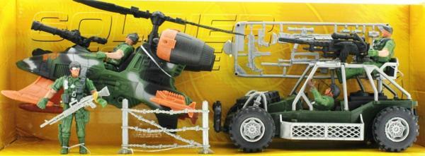 Buggy ve Helikopterli Askeri Oyun Seti Kız Erkek Çocuk Oyuncak Eğitici Oyuncaklar - Image 1