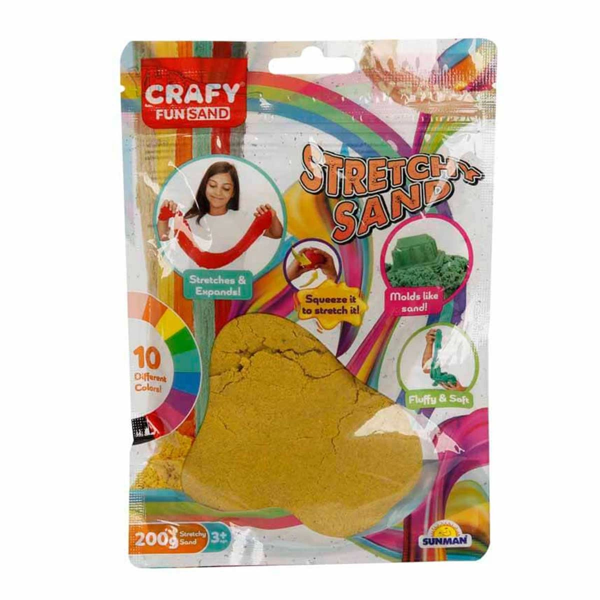 Streç Oyun Kumu Sarı 200 gr Kız Erkek Çocuk Oyuncak Eğitici Oyuncaklar - Image 1