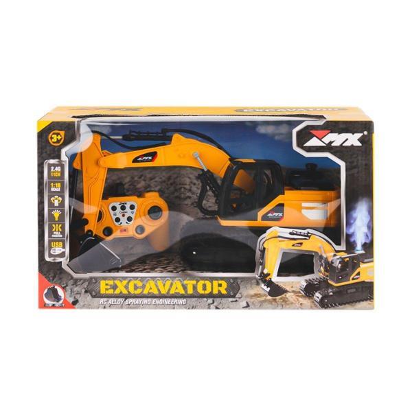 Z6814A Kumandalı Sesli Işıklı Buhar Atan Kepçe 1:18 Kız Erkek Çocuk Oyuncak Eğitici Oyuncaklar - Image 1