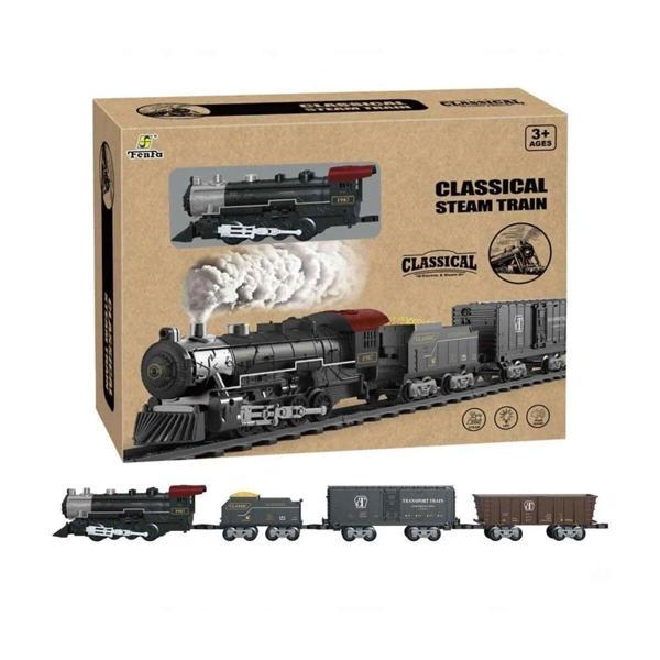1613C Big Scale Klasik Tren Seti - BİG SCALE CLASSİCAL STEAM TRAİN SET Kız Erkek Çocuk Oyuncak Eğiti - Image 1