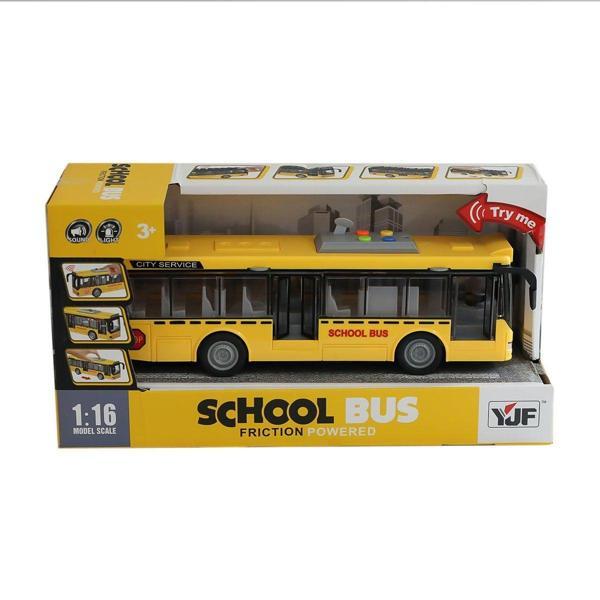 A1119-1 Sesli Işıklı Okul Otobüsü Kız Erkek Çocuk Oyuncak Eğitici Oyuncaklar - Image 1