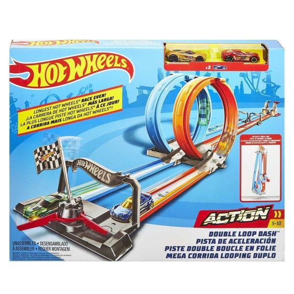 GFH85 Hot Wheels Çift Çemberde Depar Pist Seti Kız Erkek Çocuk Oyuncak Eğitici Oyuncaklar - Image 1