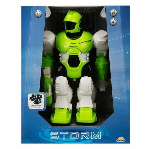 Storm Brave Sesli ve Işıklı Yürüyen Robot 25cm Kız Erkek Çocuk Oyuncak Eğitici Oyuncaklar - Image 1