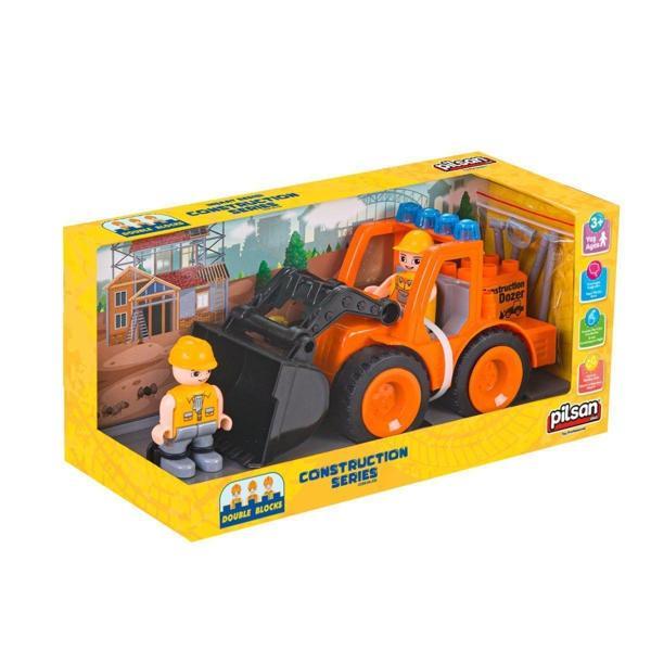 06 533 Double Blocks İş Makineleri Serisi - stokta olan gönderilir Kız Erkek Çocuk Oyuncak Eğitici O - Image 1